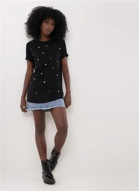 blusa aplicação chatons blusa aplicação chatons