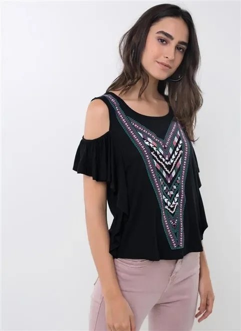 blusa ombros vazados silk com fitas blusa ombros vazados silk com fitas