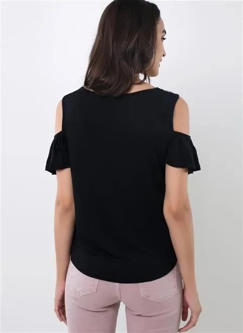 blusa ombros vazados silk com fitas blusa ombros vazados silk com fitas