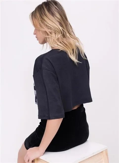 blusa ampla cropped silk college blusa ampla cropped silk college
