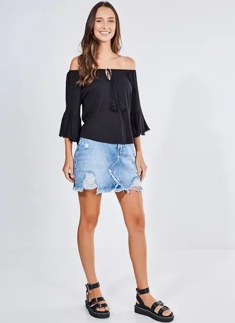 blusa bata amarração blusa bata amarração