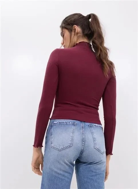 blusa ml gola e base picot blusa ml gola e base picot