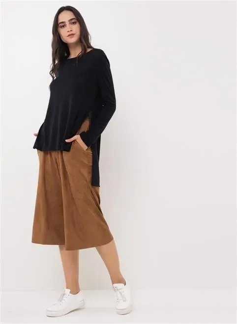 blusa alongada fenda lateral blusa alongada fenda lateral