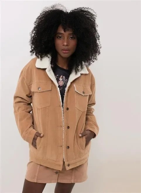 jaqueta veludo cotele forrada com pelos jaqueta veludo cotele forrada com pelos