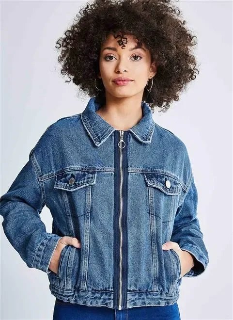 jaqueta bomber em jeans jaqueta bomber em jeans