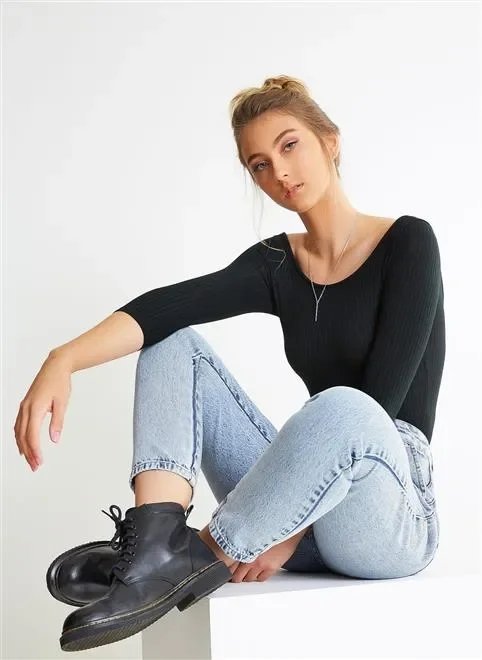 body canelado manga 3/4 body canelado manga 3/4