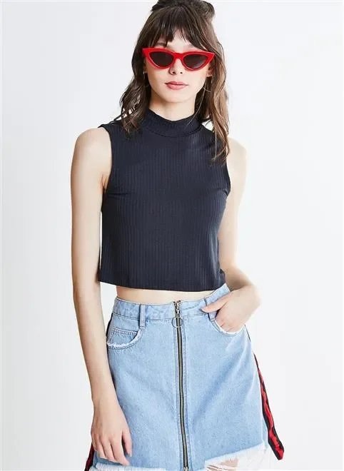 regata cropped gola alta preta regata cropped gola alta preta