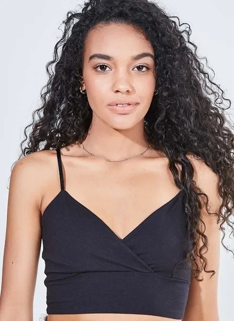 top cropped decote transpassado top cropped decote transpassado