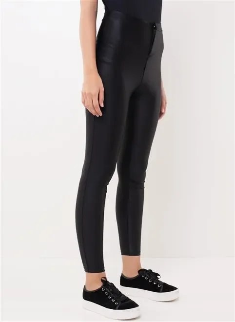 calça legging em malha brilhosa calça legging em malha brilhosa