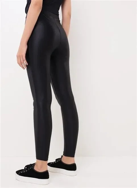 calça legging em malha brilhosa calça legging em malha brilhosa