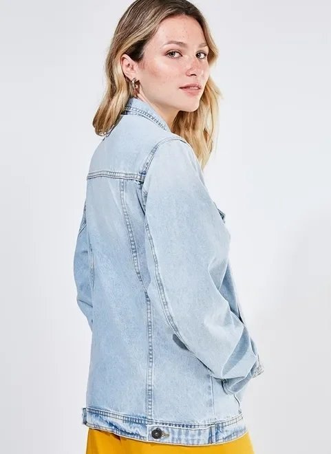 jaqueta over em jeans delavê jaqueta over em jeans delavê