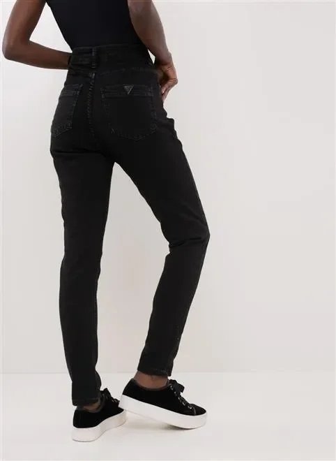 calça skinny cintura alta em sarja preta calça skinny cintura alta em sarja preta