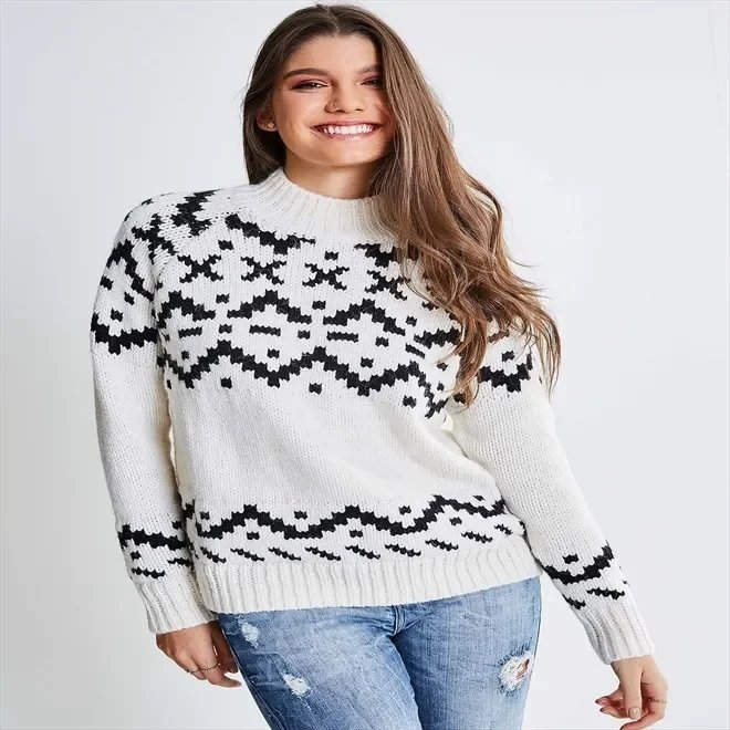 blusão retilínea jacquard blusão retilínea jacquard