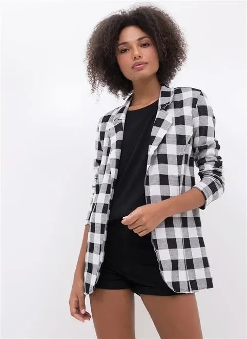 blazer alongado xadrez blazer alongado xadrez
