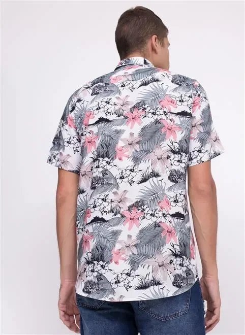 camisa em viscose estampa folhagens surf camisa em viscose estampa folhagens surf