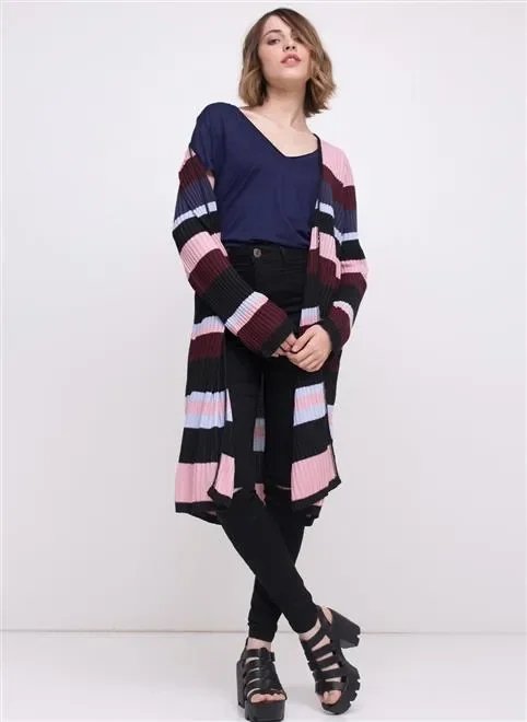 casaco canelado listrado casaco canelado listrado