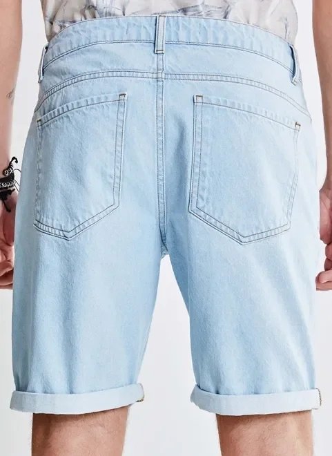 bermuda barra dobrada em jeans bermuda barra dobrada em jeans