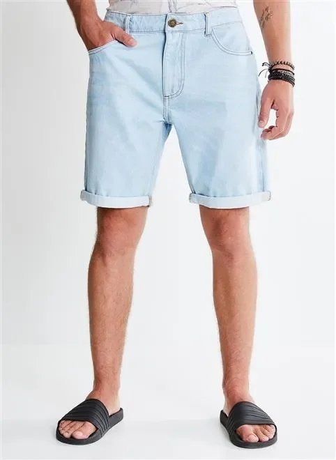 bermuda barra dobrada em jeans bermuda barra dobrada em jeans