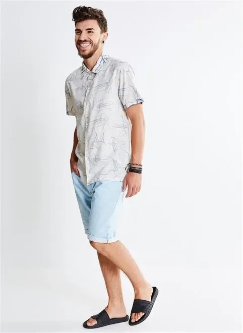 bermuda barra dobrada em jeans bermuda barra dobrada em jeans