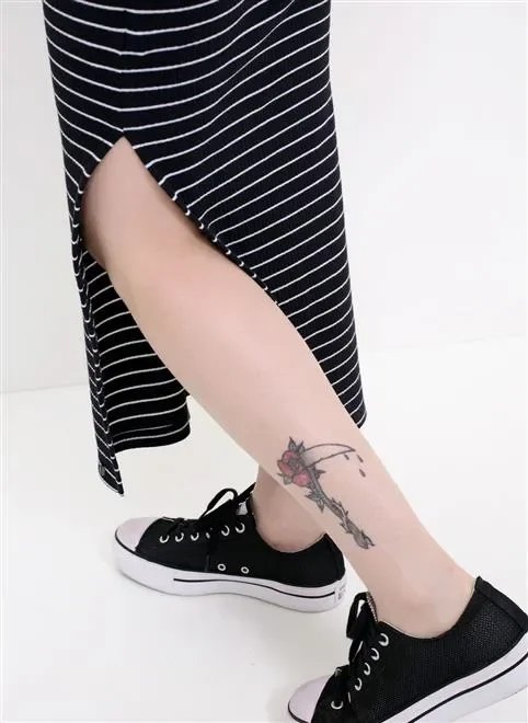 vestido listrado tubo longo vestido listrado tubo longo