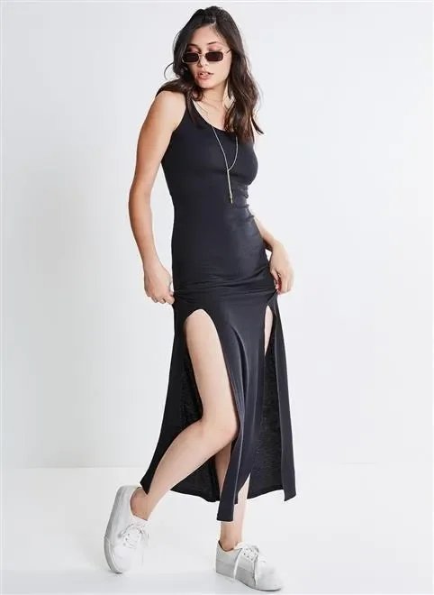 vestido longo com fendas vestido longo com fendas
