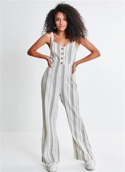 macacão eco listrado macacão eco listrado