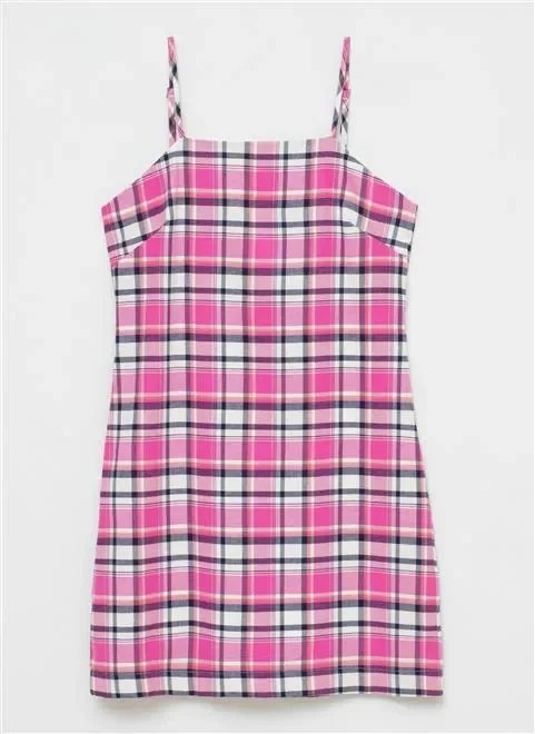 vestido tubo xadrez rosa vestido tubo xadrez rosa