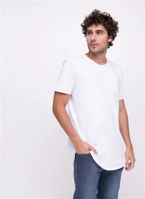 camiseta alongada básica flamê camiseta alongada básica flamê