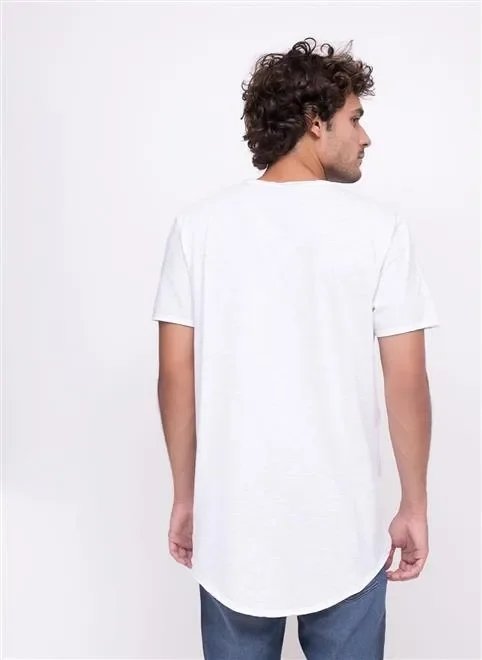 camiseta alongada básica flamê camiseta alongada básica flamê