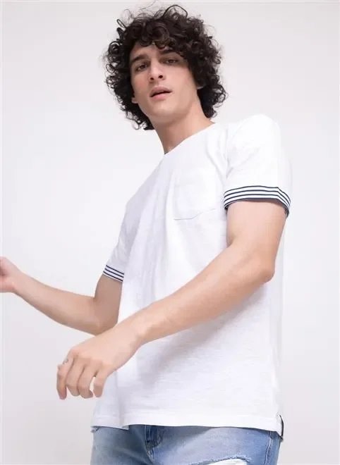 camiseta flame com detalhes listrados ma camiseta flame com detalhes listrados ma