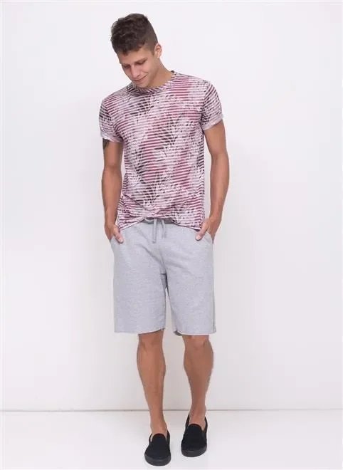 camiseta floral com listras camiseta floral com listras