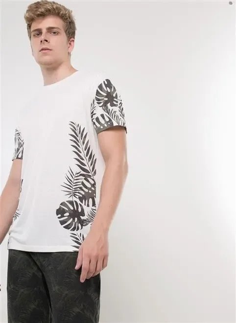 camiseta folhagem camufl lat linho camiseta folhagem camufl lat linho