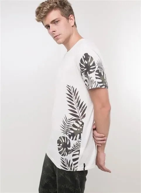 camiseta folhagem camufl lat linho camiseta folhagem camufl lat linho