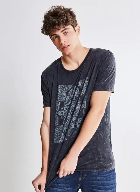 camiseta marmorizada com estampa camiseta marmorizada com estampa