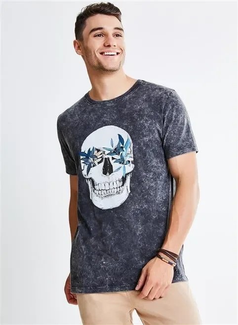 camiseta marmorizada caveira camiseta marmorizada caveira