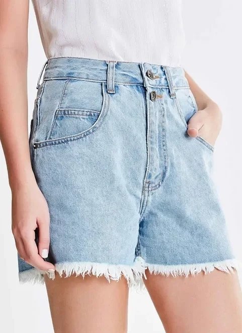 short vintage com botões short vintage com botões