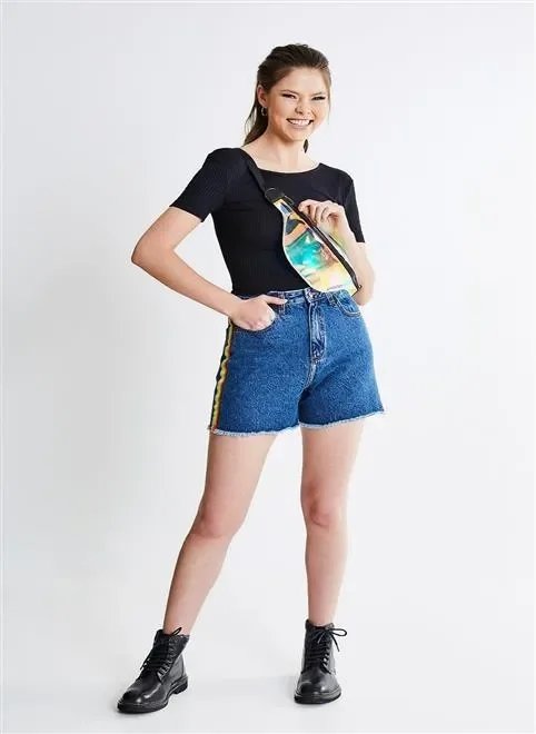 short hot pants gorgurão rainbow short hot pants gorgurão rainbow