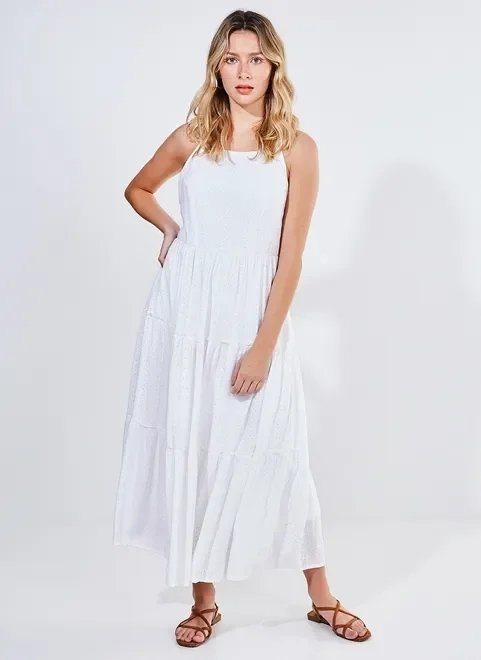 vestido midi com detalhe broderie vestido midi com detalhe broderie