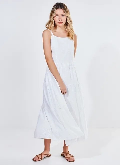 vestido midi com detalhe broderie vestido midi com detalhe broderie