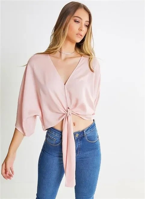 blusa manga morcego com amarração blusa manga morcego com amarração
