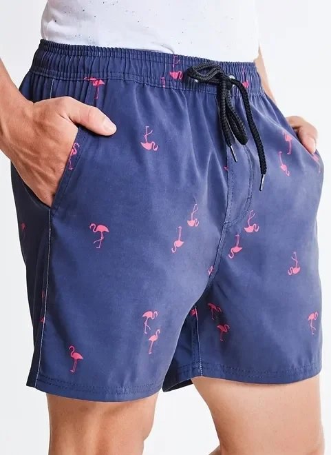 bermuda de banho estampa flamingo bermuda de banho estampa flamingo