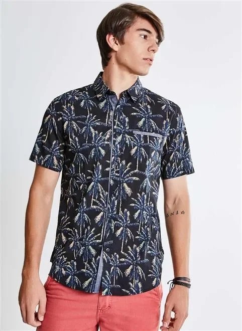 camisa estampada coqueiros camisa estampada coqueiros