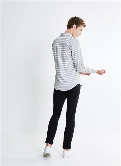 camisa listrada com bolso camisa listrada com bolso