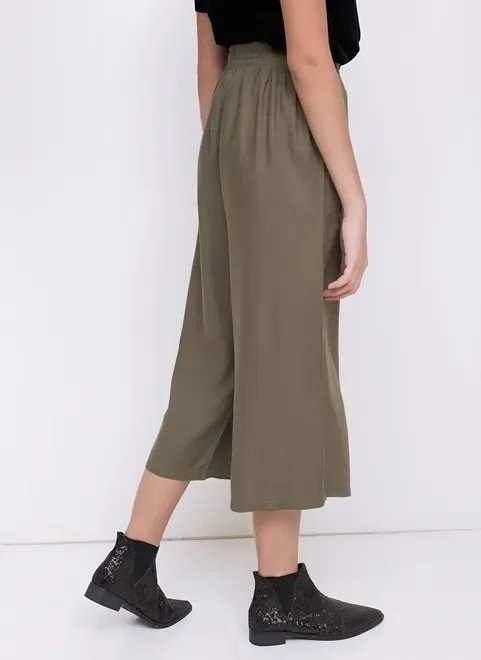 calça pantacourt crepe de viscose calça pantacourt crepe de viscose