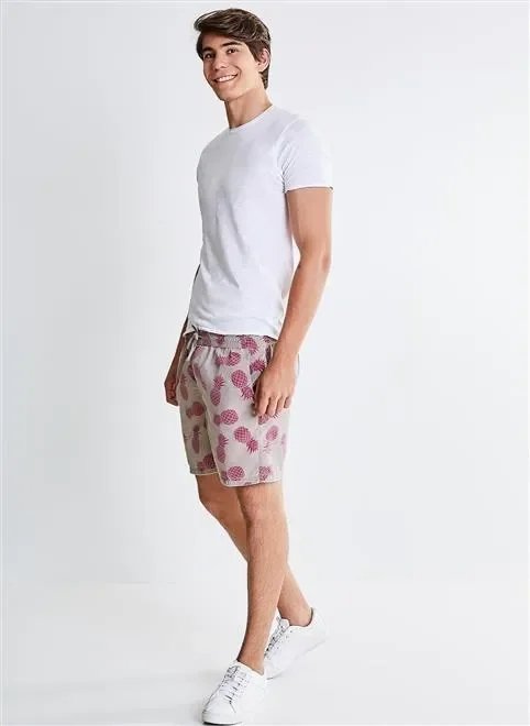bermuda de banho estampada abacaxi bermuda de banho estampada abacaxi
