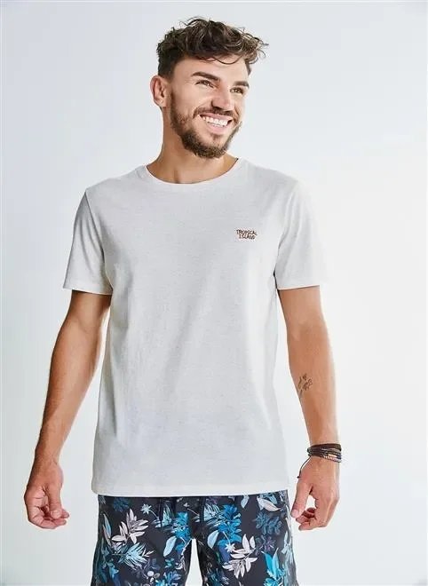 camiseta bordado tropical island camiseta bordado tropical island