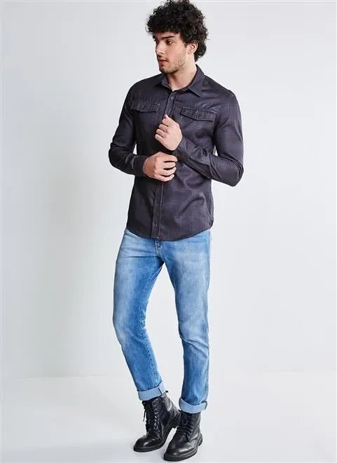 camisa jeans xadrez camisa jeans xadrez
