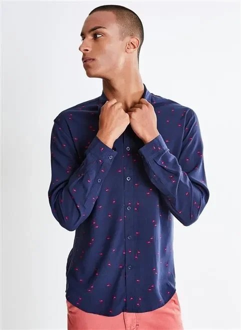 camisa estampa flamingos camisa estampa flamingos