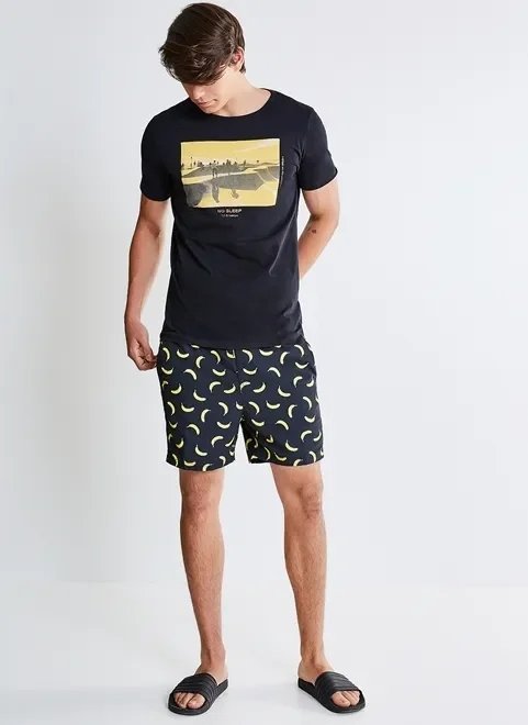 bermuda de banho estampada bermuda de banho estampada