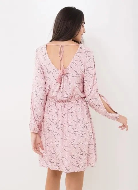 vestido manga longa estampado vestido manga longa estampado